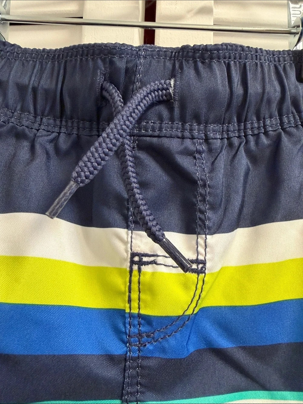 Old Navy Toddler Boys Colorful Striped Lined Swim Trunks NWT 18-24M UPF50